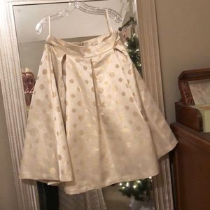 Eliza J champagne polka dot skirt sz 12